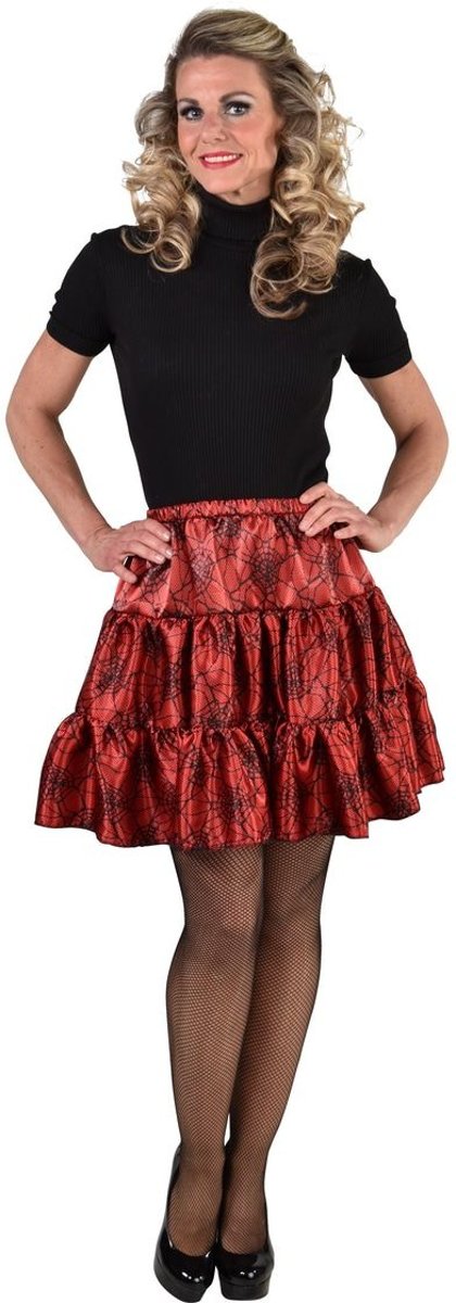 Rok Spiderlady Spinnenweb Rood Vrouw | Small / Medium | Halloween | Verkleedkleding